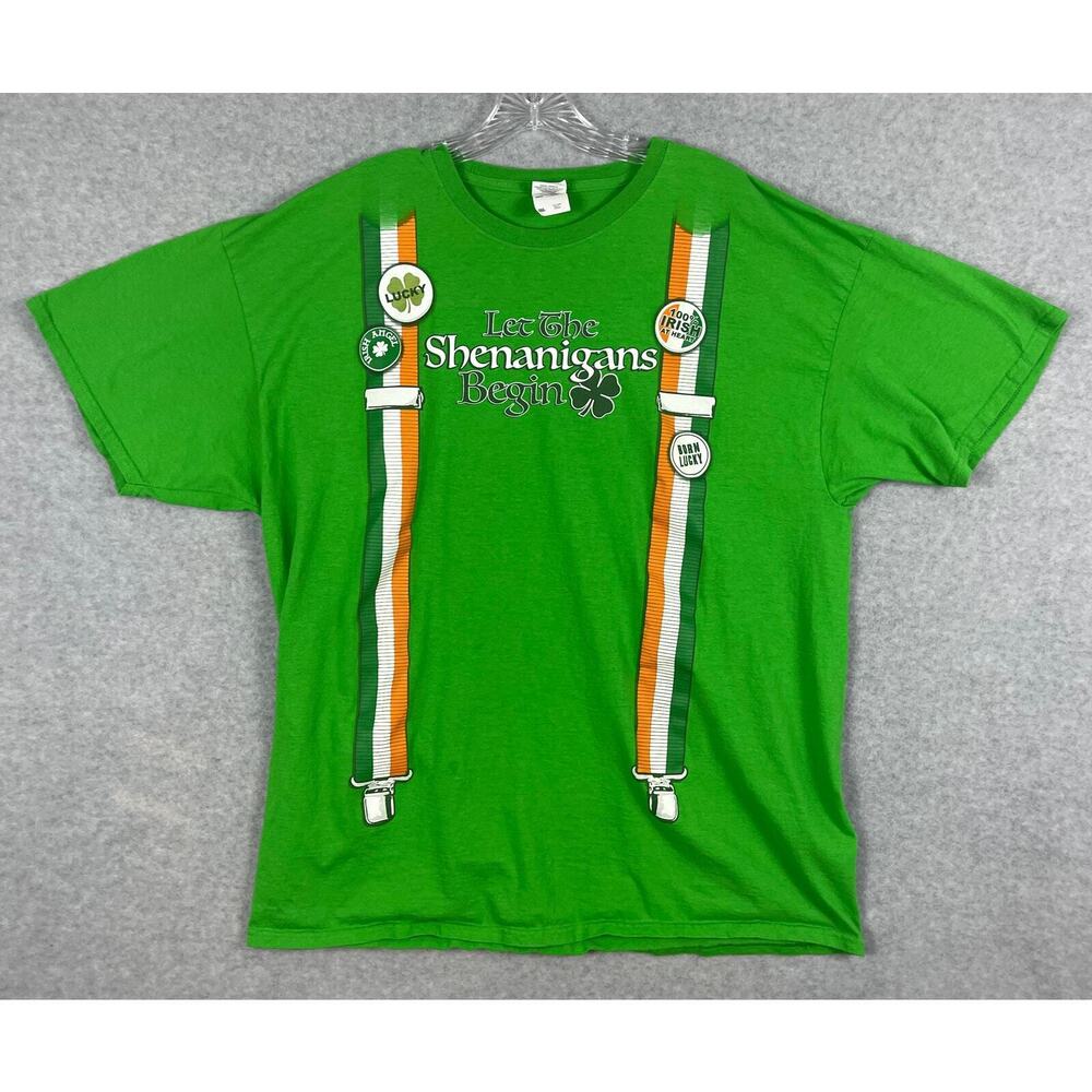 Irish Shenanigans Irish Pride Green 2XL T Shirt CONDITION ISSUES Super‎ Trooper